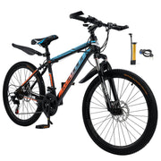 26 inch 24-Speed Mountain Bike with Suspension & Dual Disc Brakes