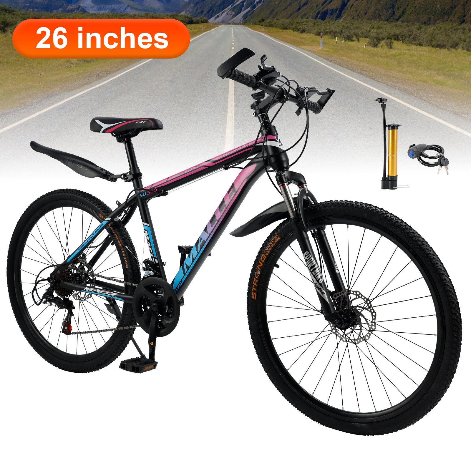 Stylish 26-Inch Bike with Suspension & 24-Speed Gears