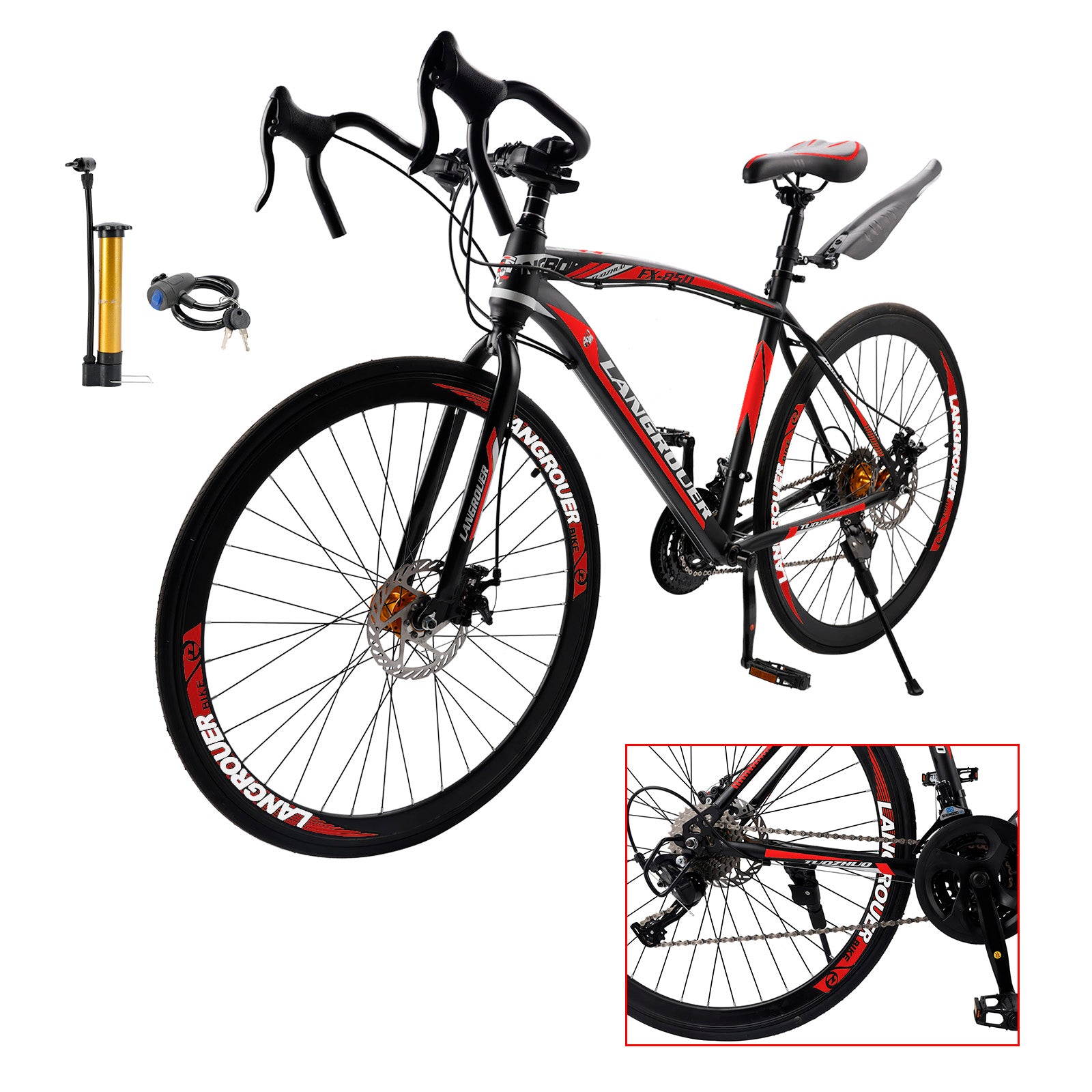 26" Dynamic 27-Speed Road Bike for Men & Women