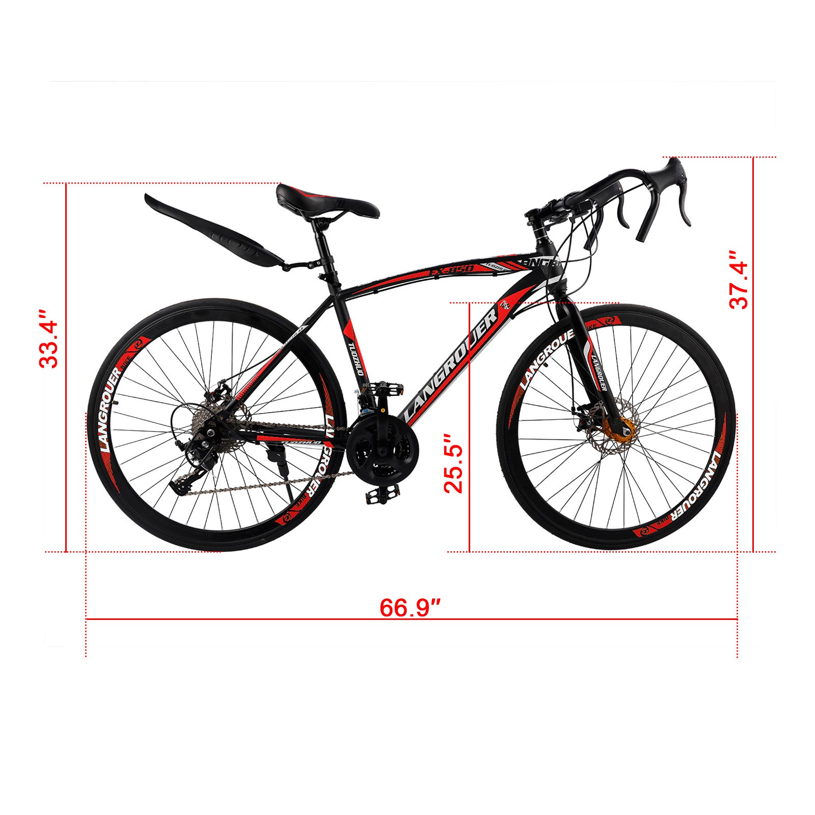 26" Dynamic 27-Speed Road Bike for Men & Women