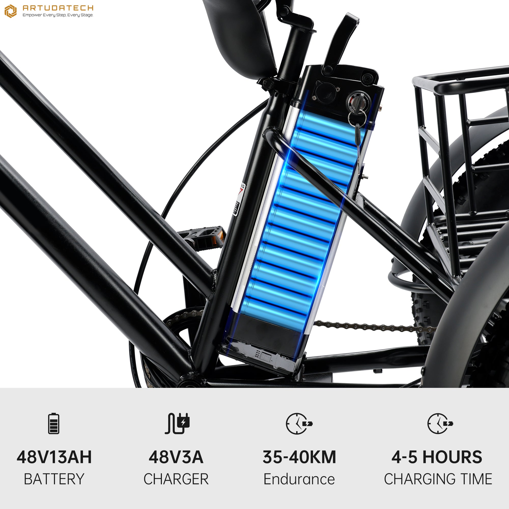 500W 48V 12A Electric Bike Snow Tricycle 3 wheel e-bike Fat Tire Tricycle