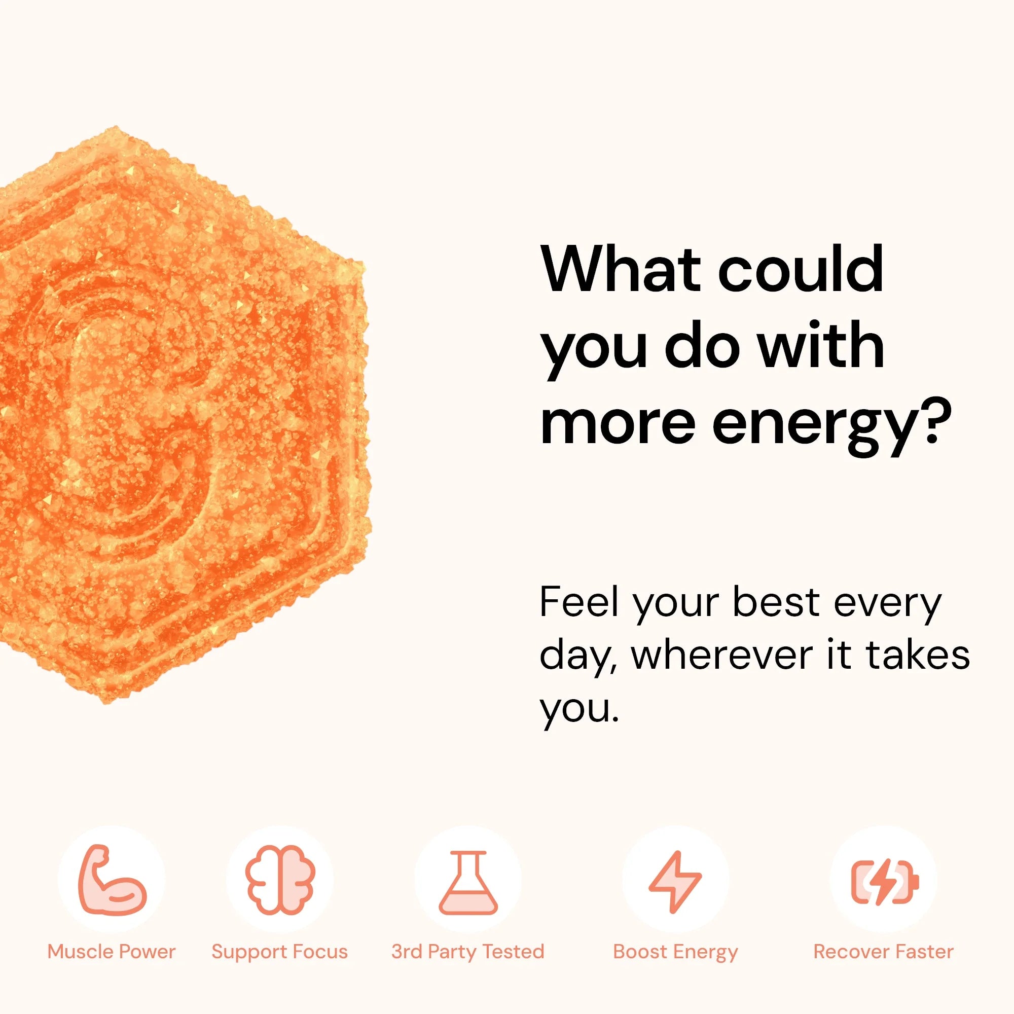 Sour Peach - Core Create Creatine Monohydrate Gummies