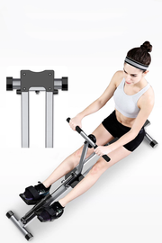 Folding Mute Single Bar Rowing Machine Workout For Home Cardio
