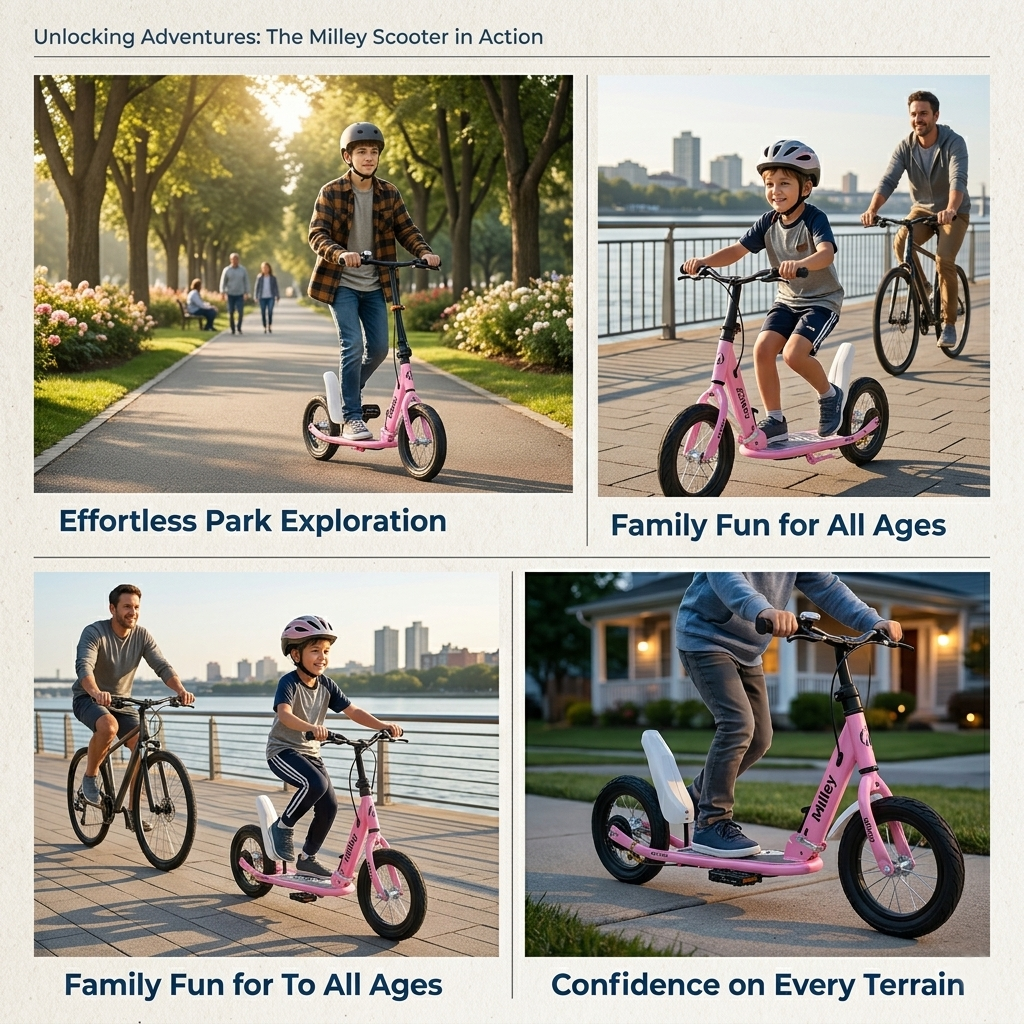 Foldable Commuter Kids Scooter with 12" Air Tires