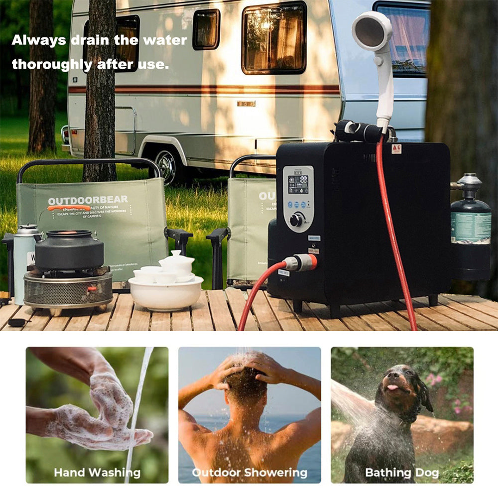 Propane Portable Water Heater Countertop Instant Camping Shower For Outdoors