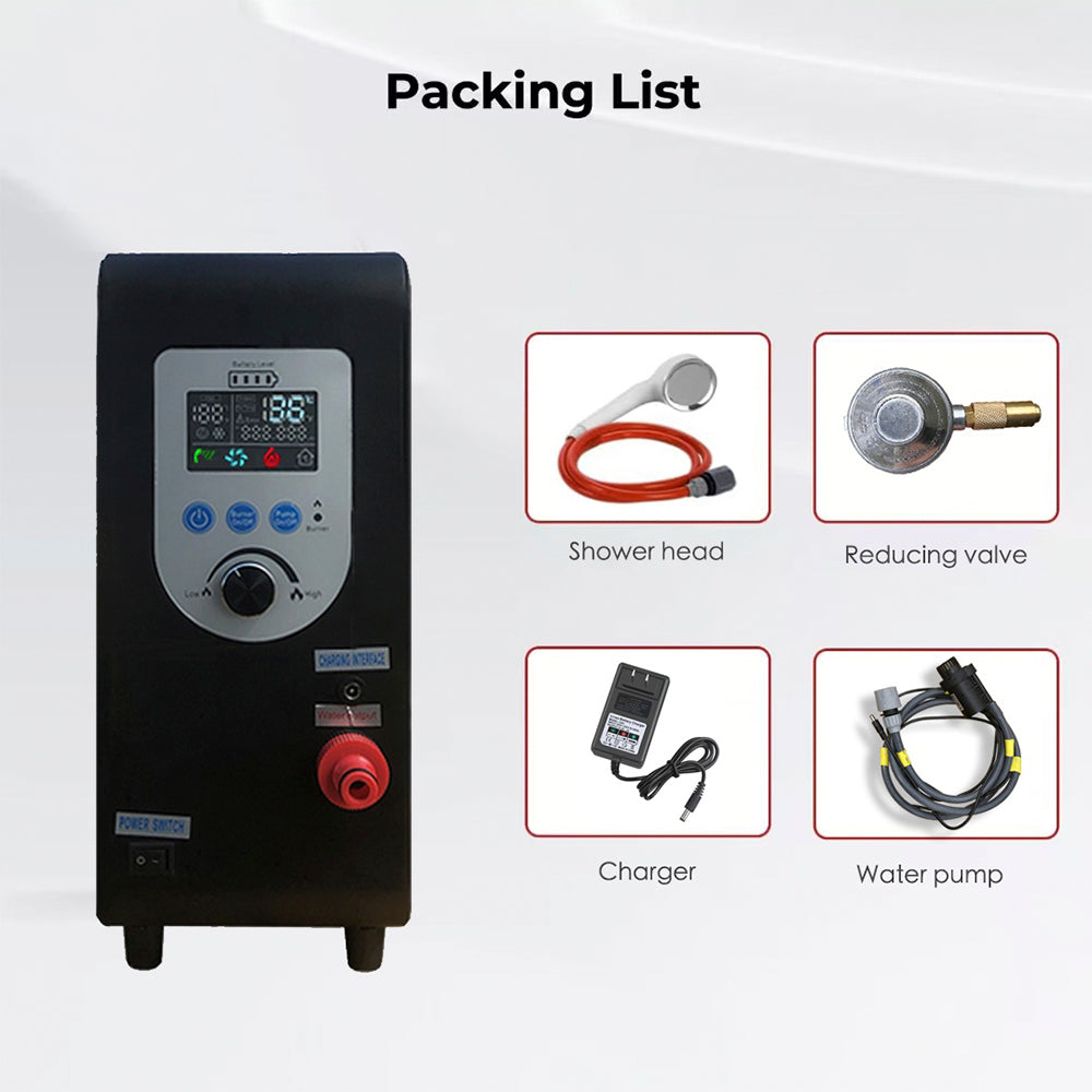 Propane Portable Water Heater Countertop Instant Camping Shower For Outdoors