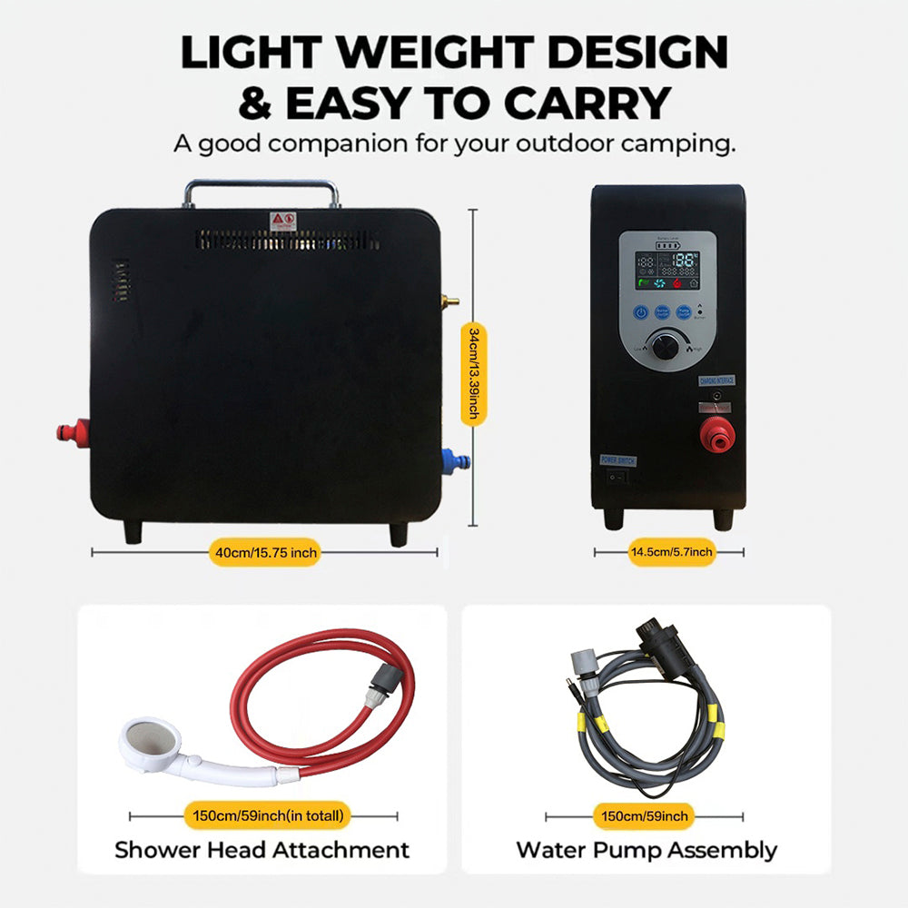 Propane Portable Water Heater Countertop Instant Camping Shower For Outdoors