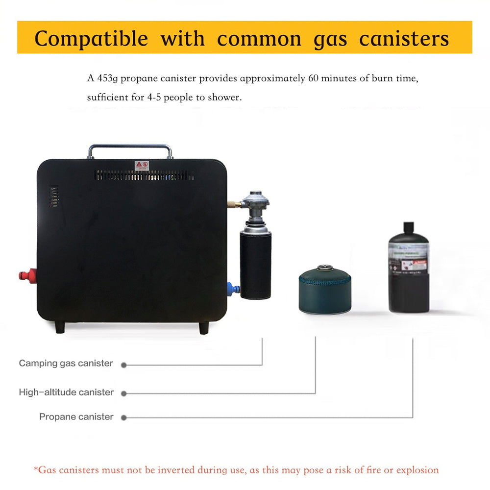 Propane Portable Water Heater Countertop Instant Camping Shower For Outdoors