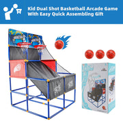 Kid Dual Shot Basketball Arcade Game With 4 Balls Easy Quick Assembling Gift
