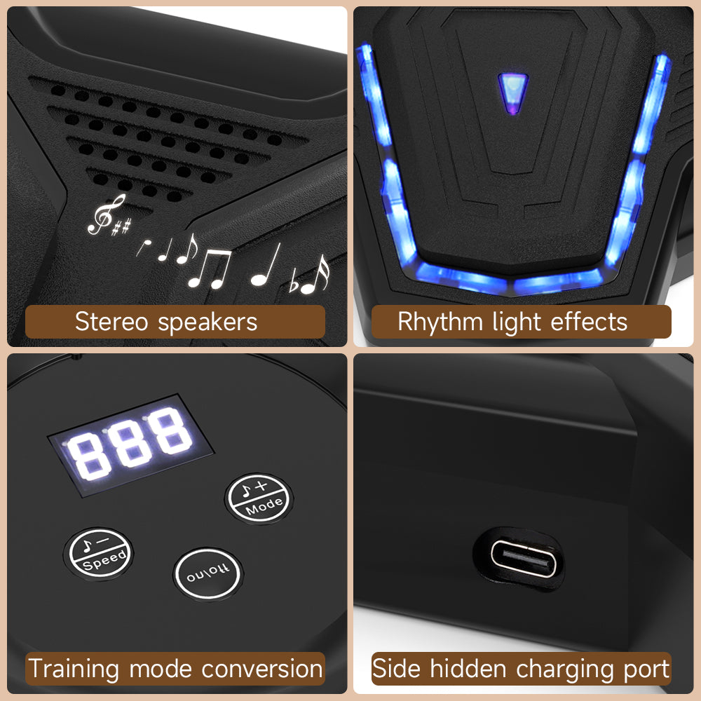 Wall-Mounted for Adults Colorful LED Music Punching Machine with Gloves – Bluetooth Boxing Trainer Perfect for Home & Office Workouts
