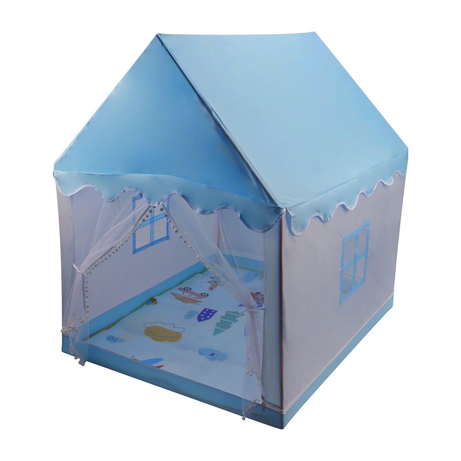 Assembly Tent with Metal Frame Kids Indoor Play Tent fit for Boys & Girls
