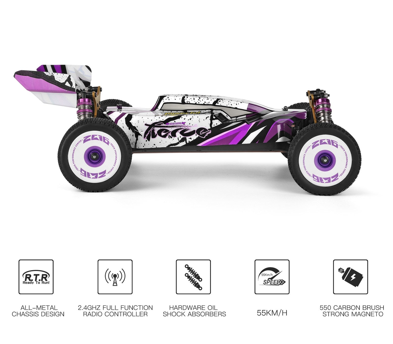 Wltoys 124019 High Speed Racing 60km/H 1/12 2.4GHz Drift Car RTR 4WD Gifts