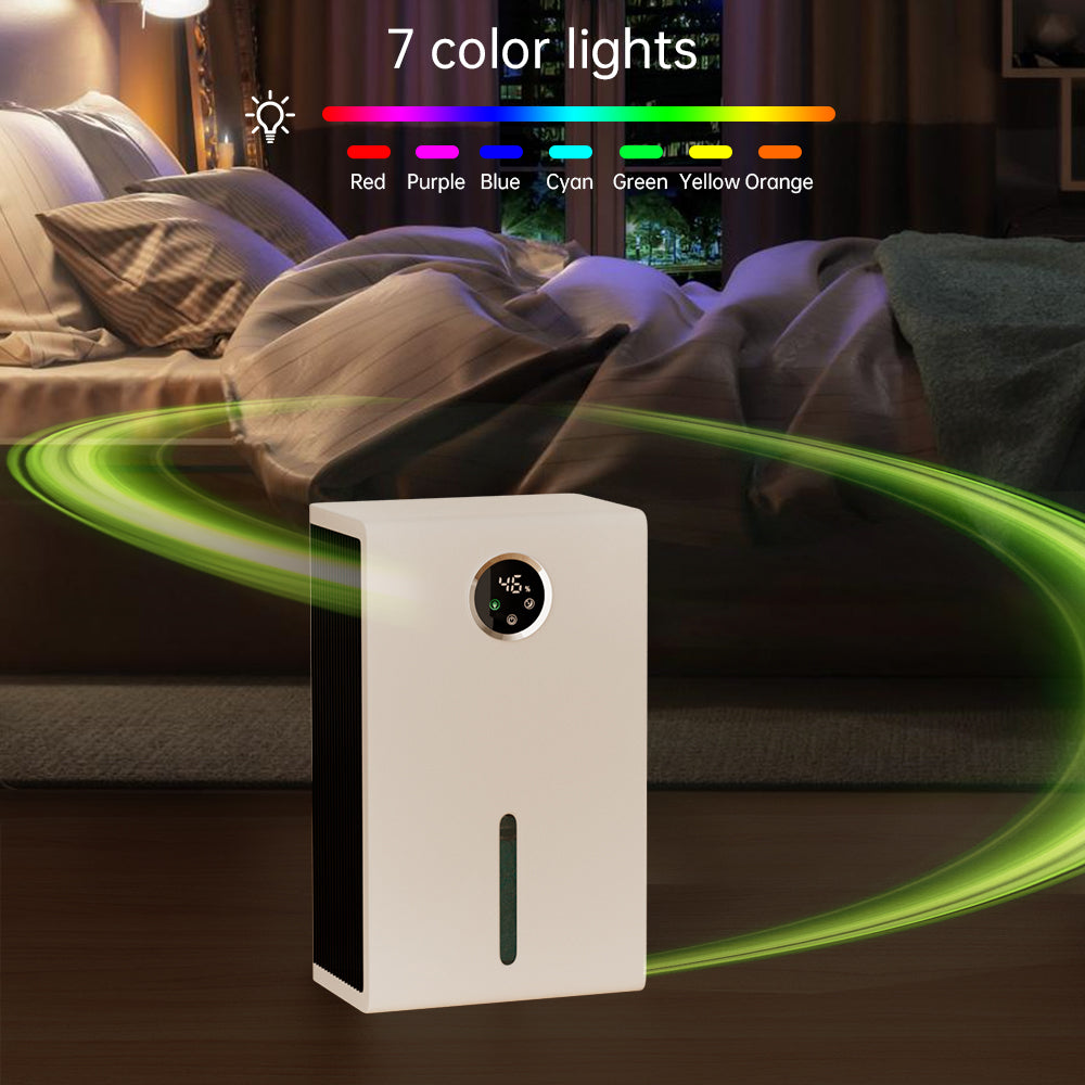 🌬️Portable Smart Dehumidifier Air Purification with 7 Color LED Lights