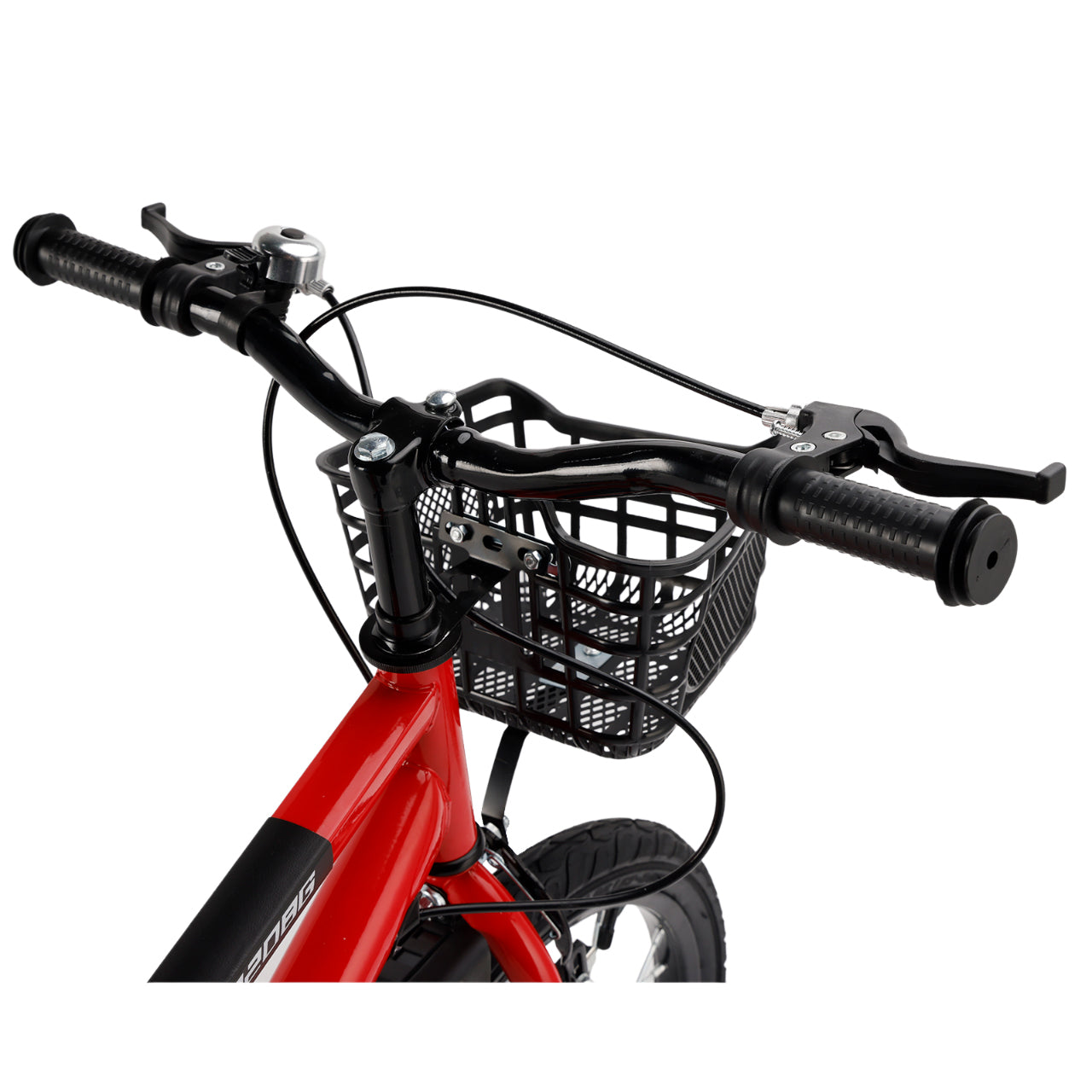 18" Children Bicycle Toddlers Bike with Training Wheels Basket Kickstand Red