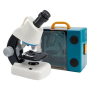 Handheld Microscope LED 100X-1200X Magnification Science Toys Kit For Kid White