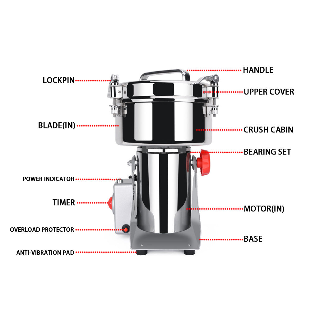 700g Grinder Electric Mill Cereal Machine-High Speed/Durable Life