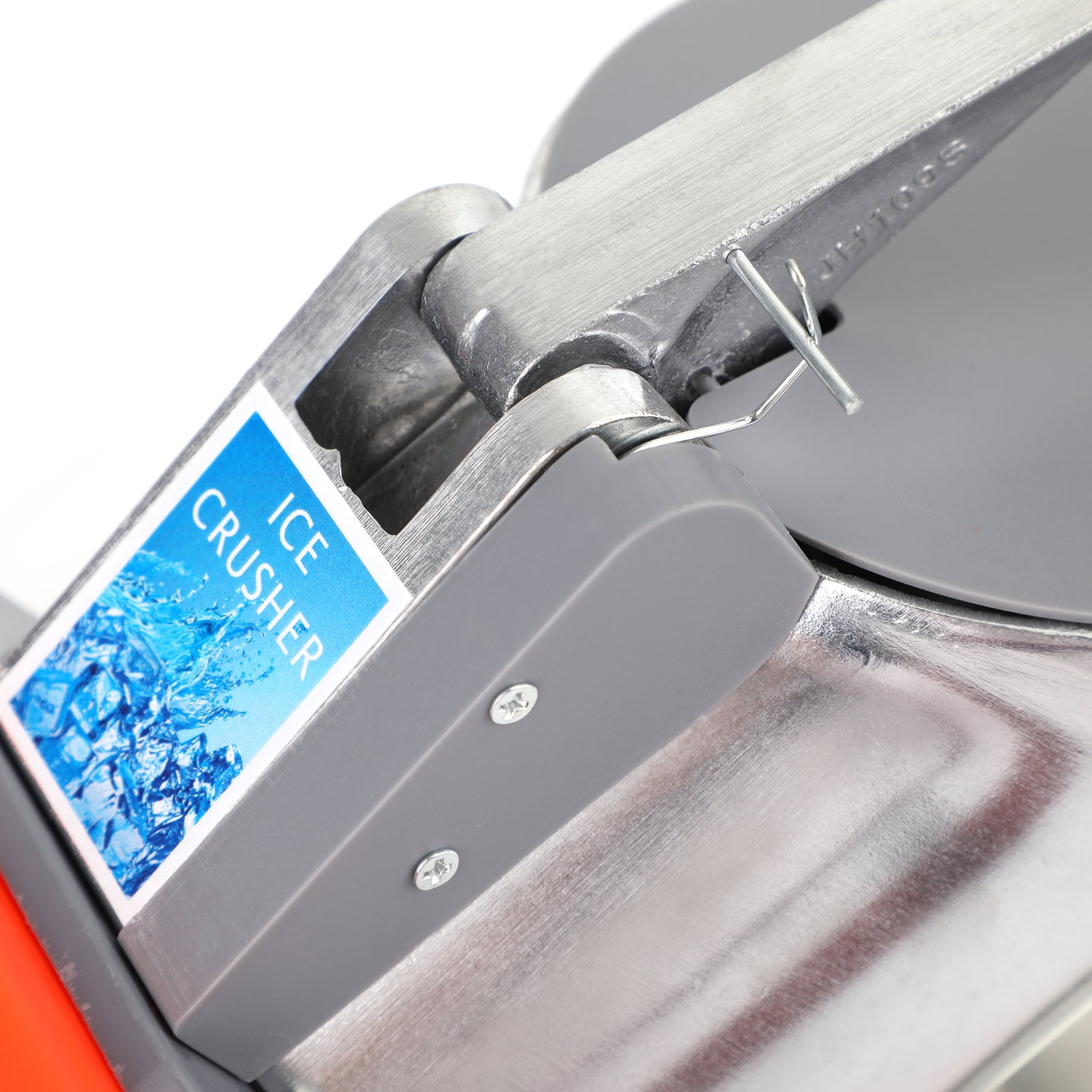 Summer Essential Orange 300W Electric Ice Crusher Machine,Shaver Snow Cone Maker,Dual Blades Aluminium Cover, Kitchen Utensils for Home Commercial Use