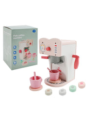 Simulation Pink Coffee Machine Play Kitchen Dishes Set Pretend Toy Kid Gift