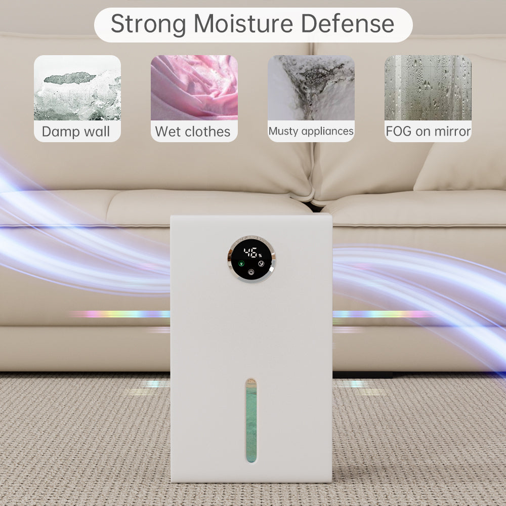 🌬️Portable Smart Dehumidifier Air Purification with 7 Color LED Lights