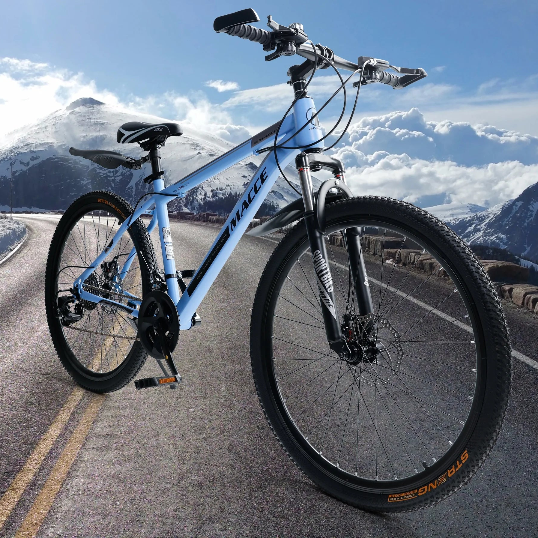 26" Wheels Mountain Bike 27-Speed Double Disc Brake MTB for Adults