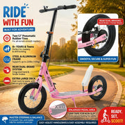 Foldable Commuter Kids Scooter with 12" Air Tires